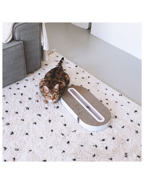 District 70 Krabspeelgoed Track - Kattenspeelgoed - 52x26x6 cm Wit