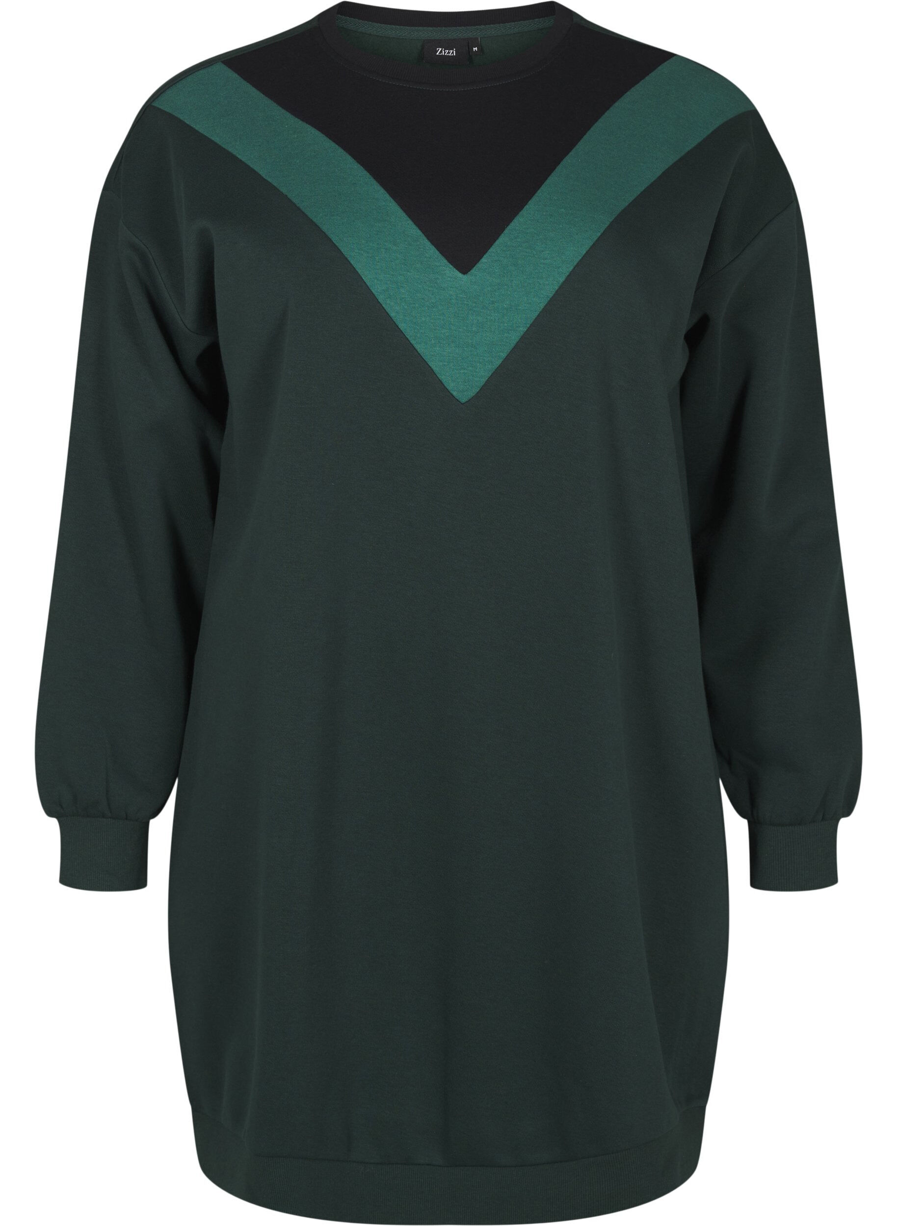 Lang sweatshirt med colorblock