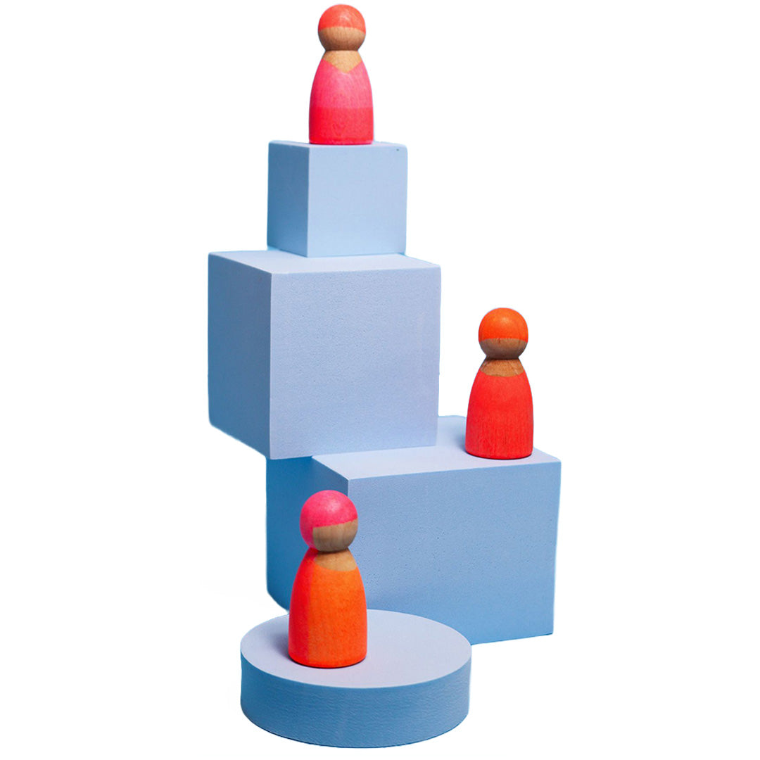 Grimm's popjes vrienden neon - roze - 3st