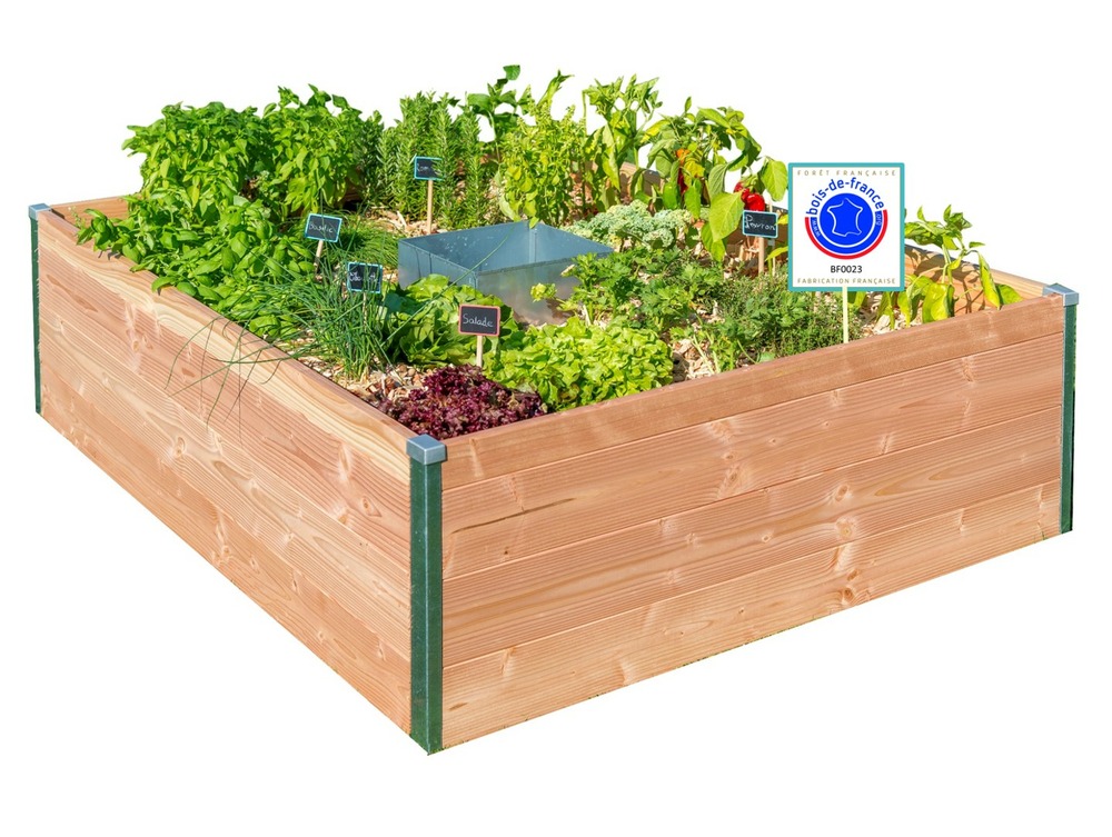 Potager Autonome KEYHOLE GARDEN petit modele - l120 x l115 x h48