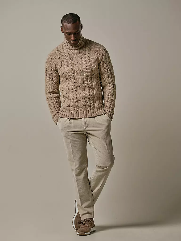 PROFUOMO Rollkragenpullover braun