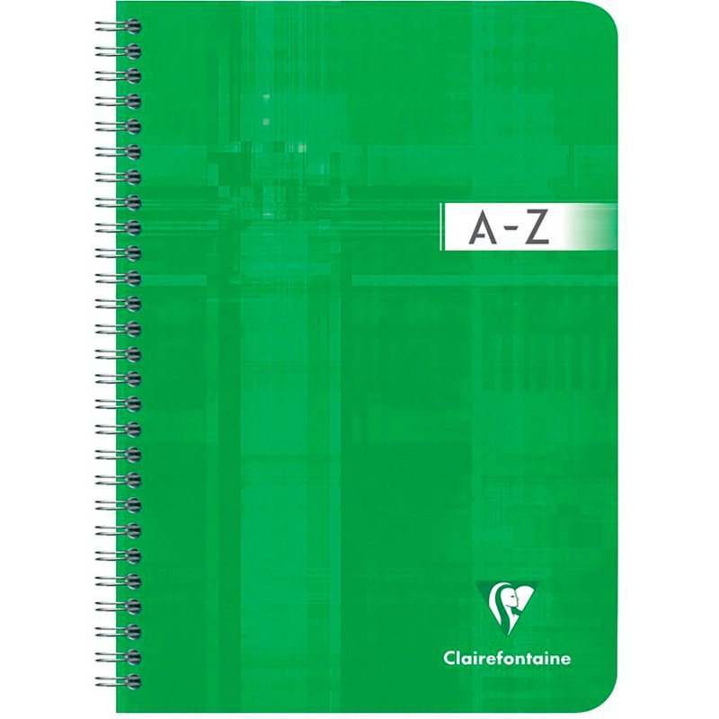 Répertoire alphabétique spirale Clairefontaine A5 180 pages petits carreaux - Assortis