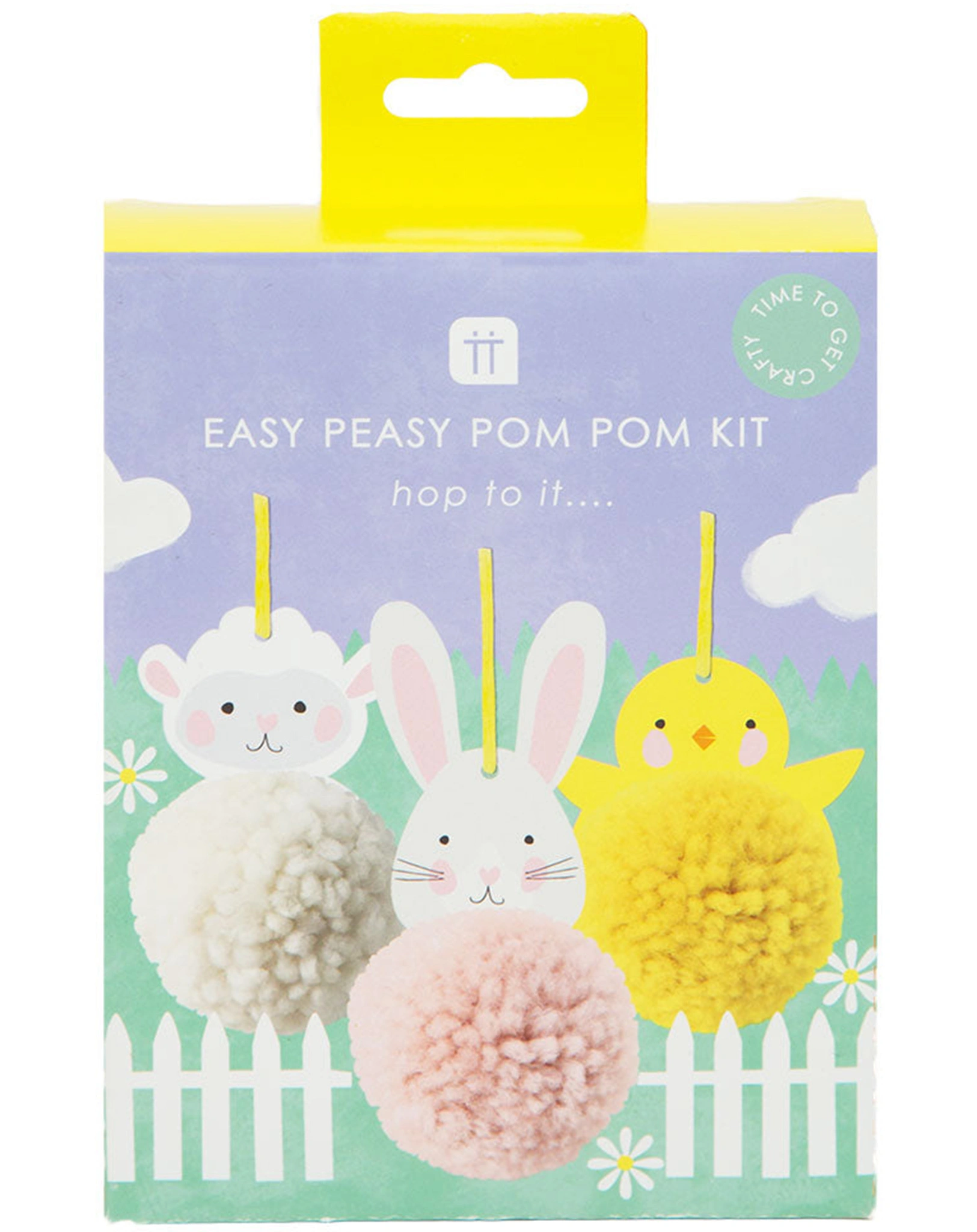 Pom-Pom Bastelset OSTERN 6-teilig