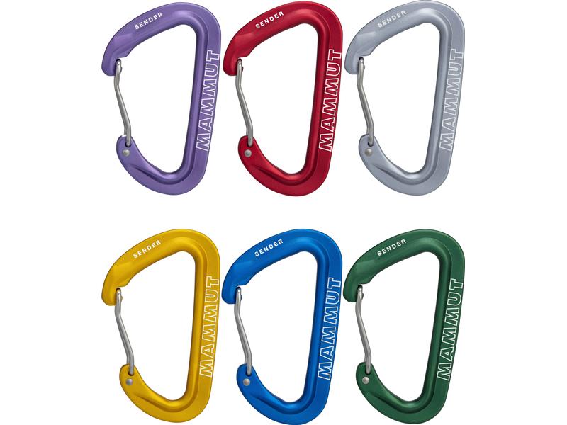 MAMMUT Karabiner Sender Wire Rackpack 6er-Pack Extraleichte Karabiner für jede Saison