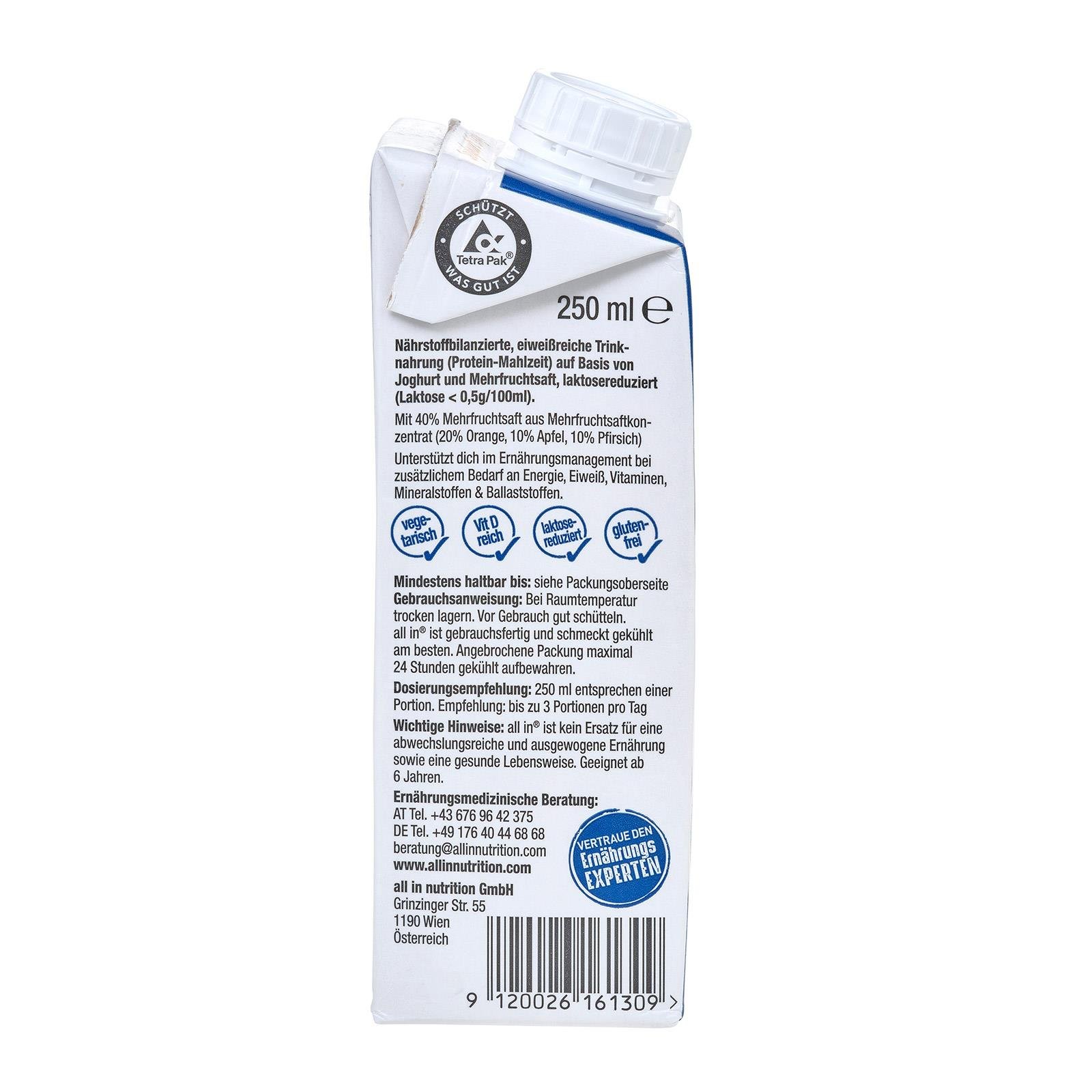 Allin Complete Protein Joghurt Orange