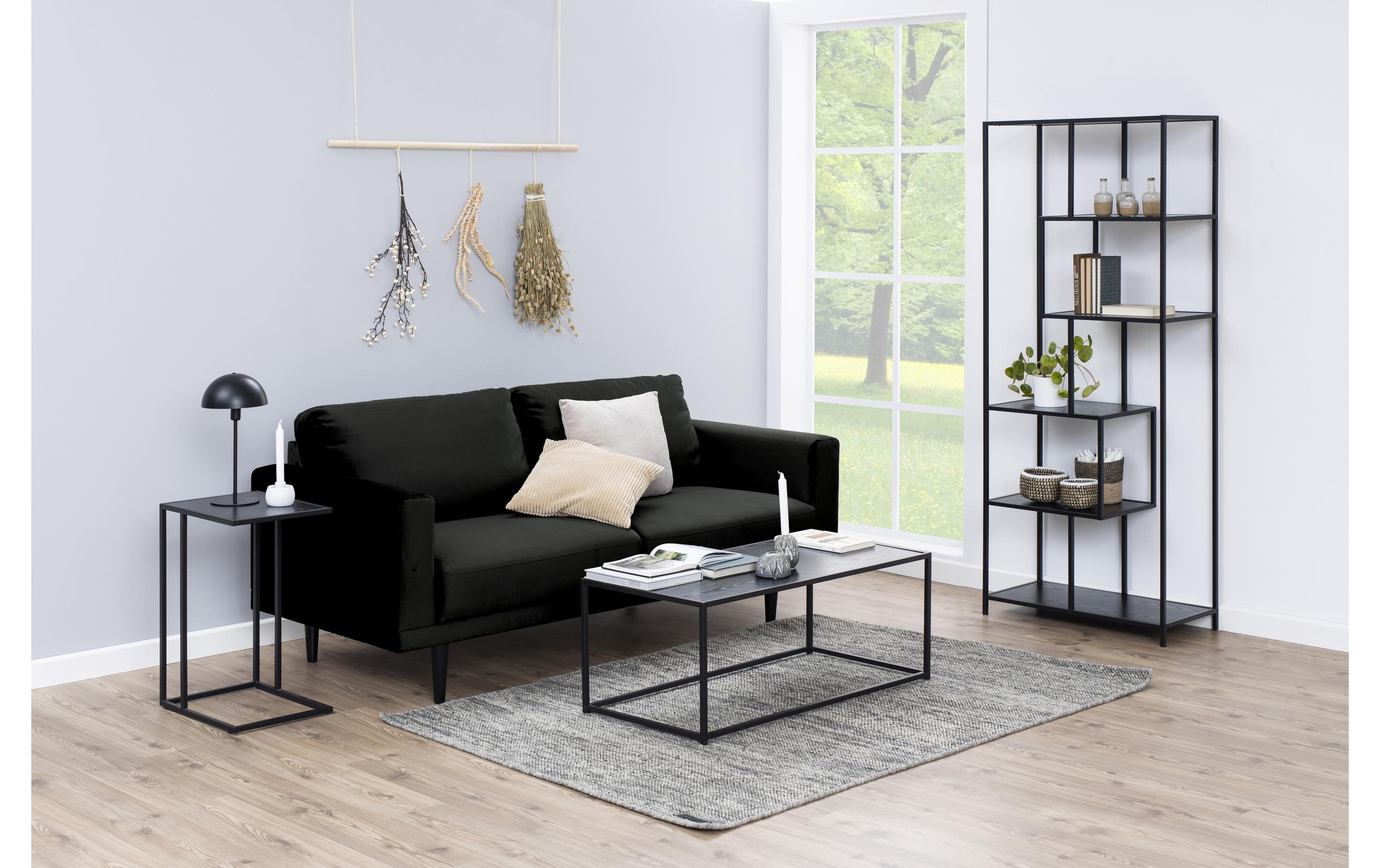 Regal Seaford 77 x 35 x 185 cm, Schwarz<br>Bücherregal