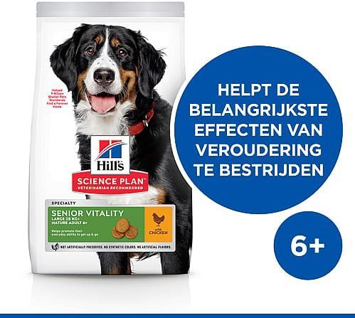 Hill's - Science Plan - Hondenvoer - 2x14kg - Senior Vitality Large Breed met Kip