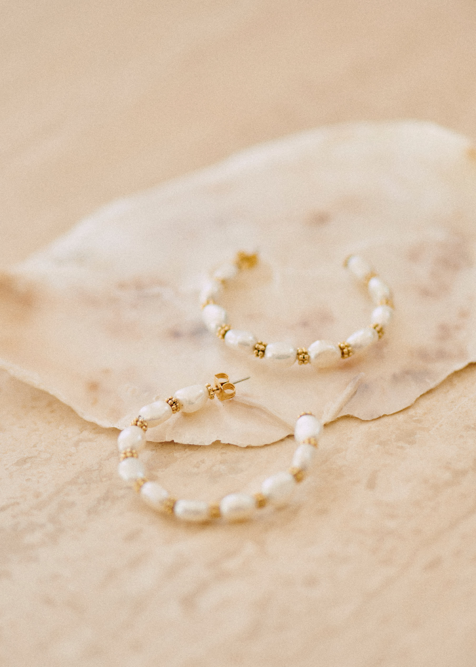 Anneaux Milo - Nacre doré - E-SHOP/BIJOUX Boucles d'Oreilles 5905771