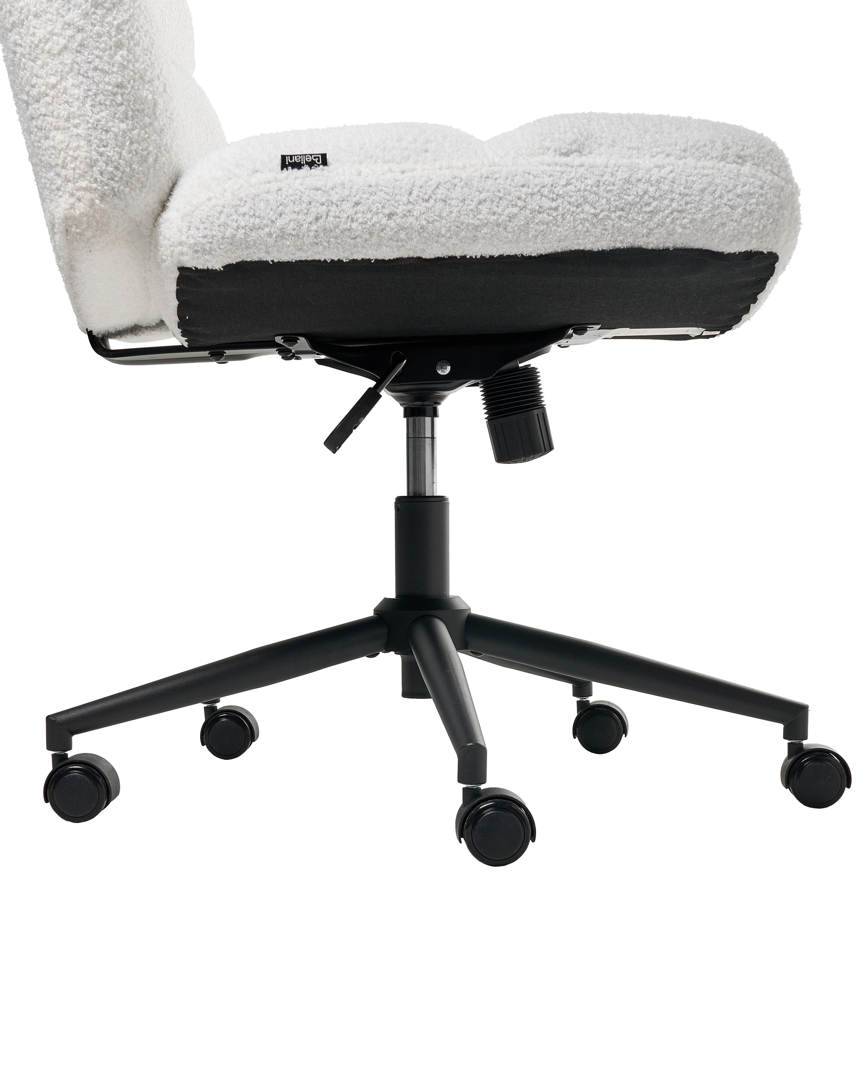 Bureaustoel CATLIN Bouclé Wit