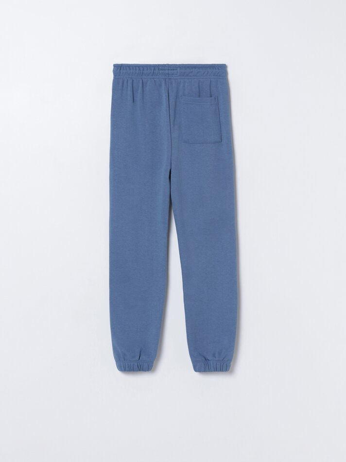 Conjunto de moletom e calça de duas peças - Azul Médio