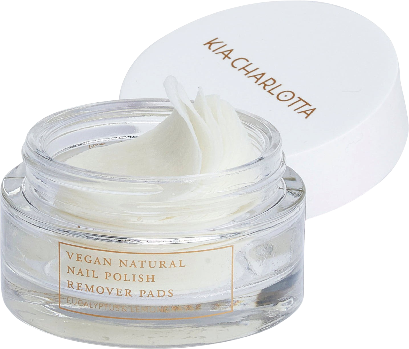 KIA-CHARLOTTA  Vegan Natural Nail Polish Remover Pads, 40 Stk