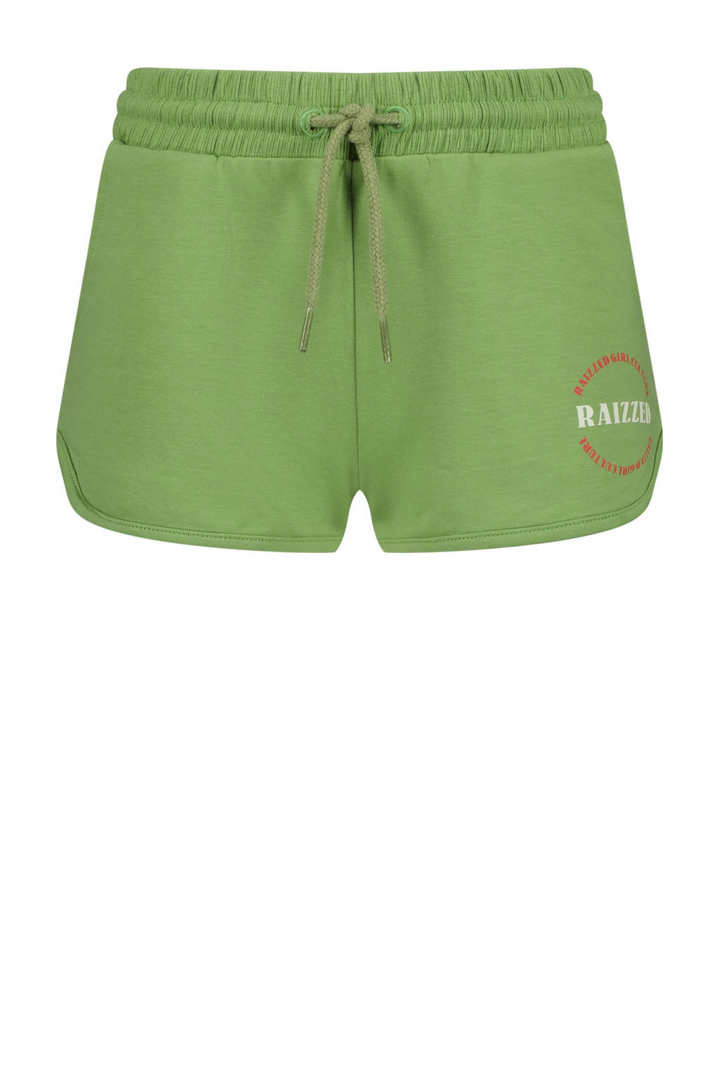 Raizzed sweatshort Auston met printopdruk appelgroen