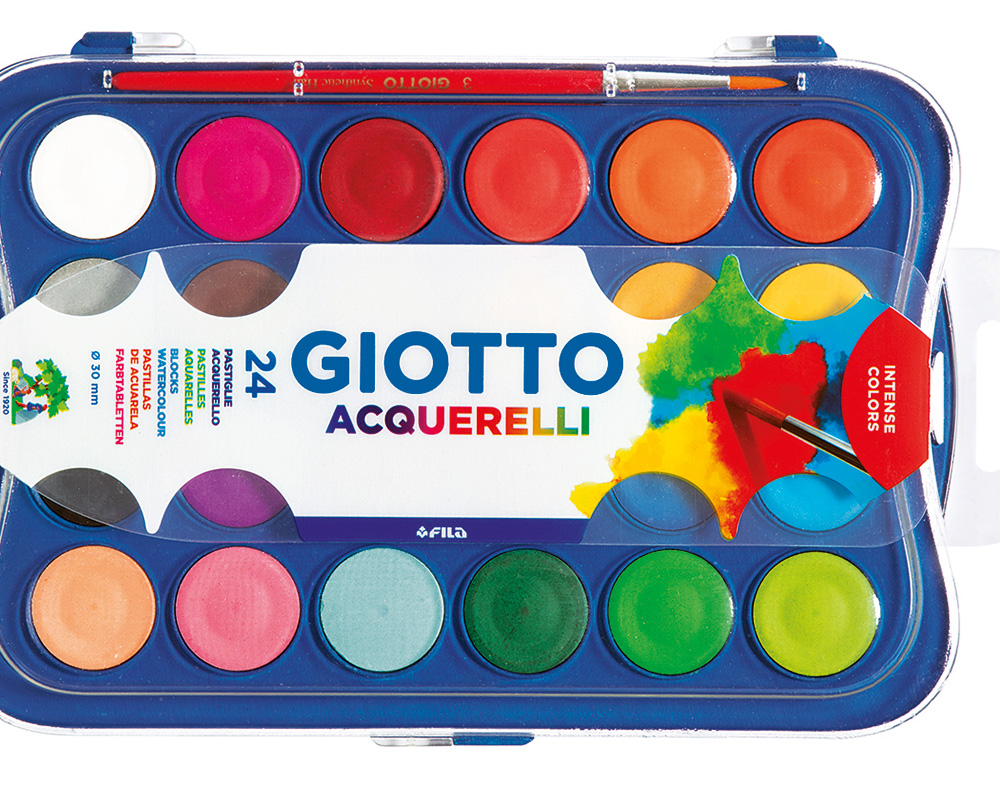 AGUARELA GIOTTO CAIXA E PINCEL 24 UNIDADES