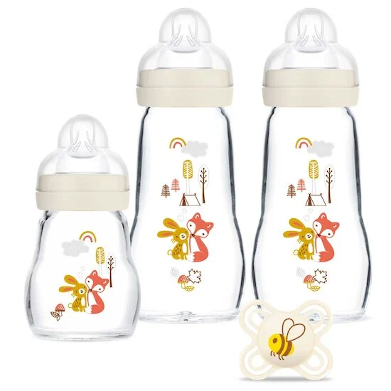 Coffret naissance biberons verre    de               Mam
