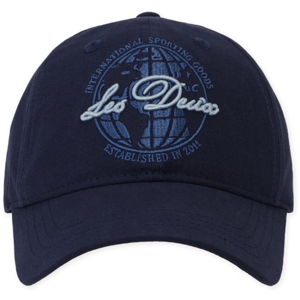 Køb Les Deux Kids Dark Navy Globe Logo Dad Kasket
