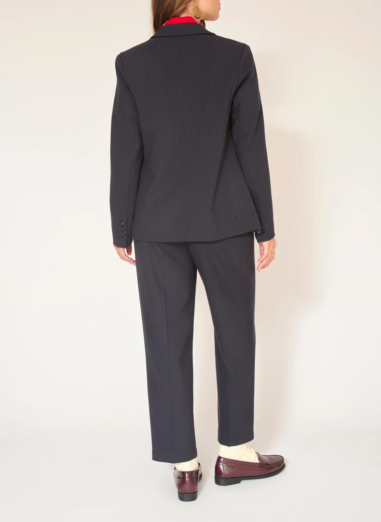 VENIA - Veste de tailleur rayée | Bleu