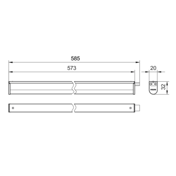 Philips projectline TL-armatuur 60cm 600lm dimbaar