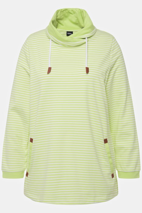 Sweatshirt, Ringel, Classic, Stehkragen, Langarm