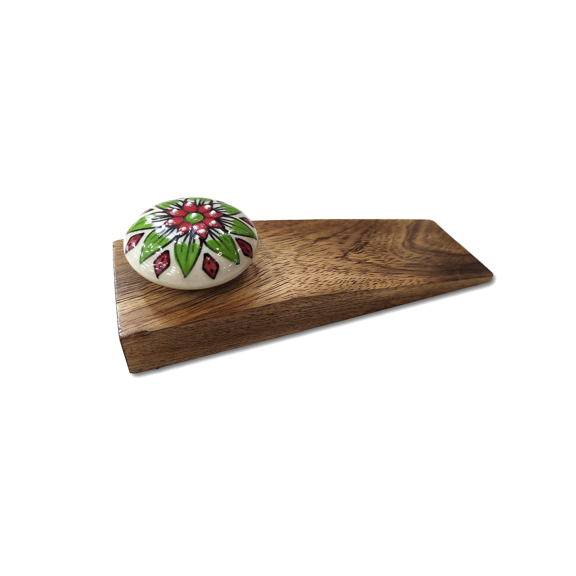 Türstopper mit Keramikknauf, Mangoholz, T 15 cm, B 5 cm günstig bestellen