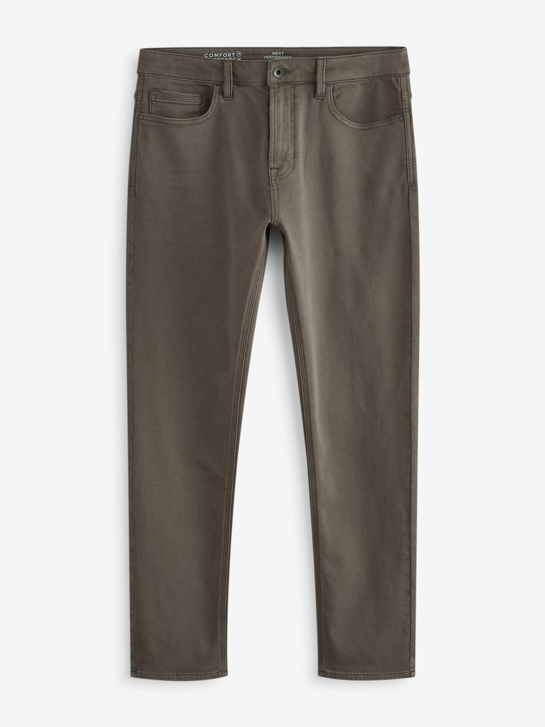 Paddenstoelbruin - Slim Fit - Comfortabele stretchjeans