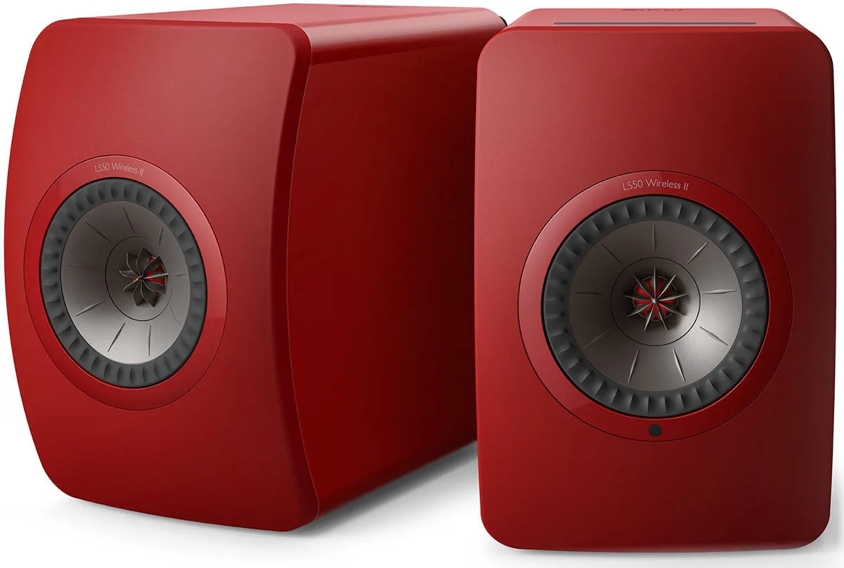 KEF LS50 Wireless 2 Rouge laqué Enceintes sans fil hi-fi