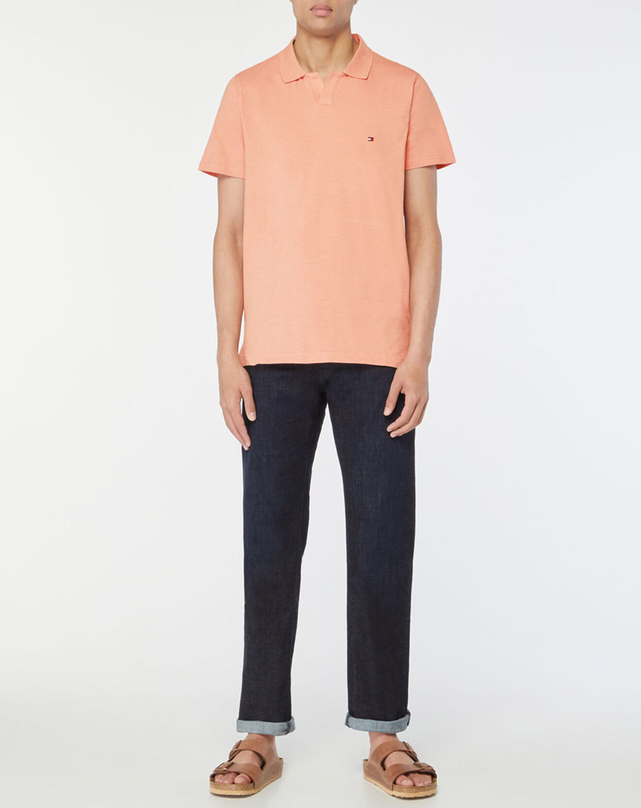 Tommy Hilfiger Polo slim Tech saumon