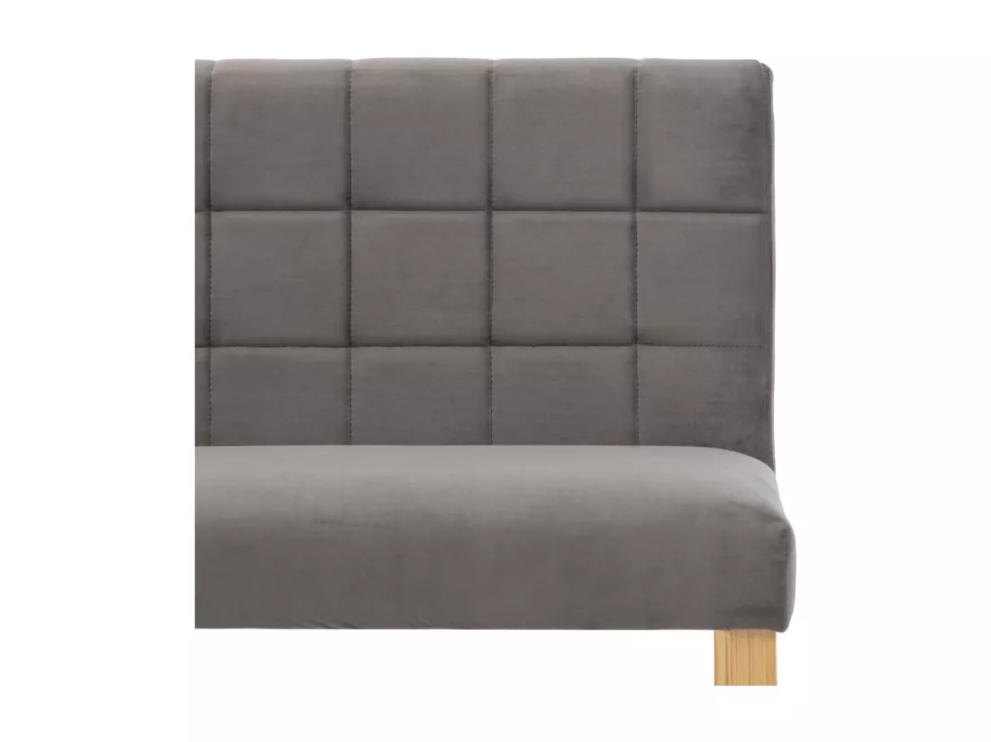 Banc 140 cm Gris Velours