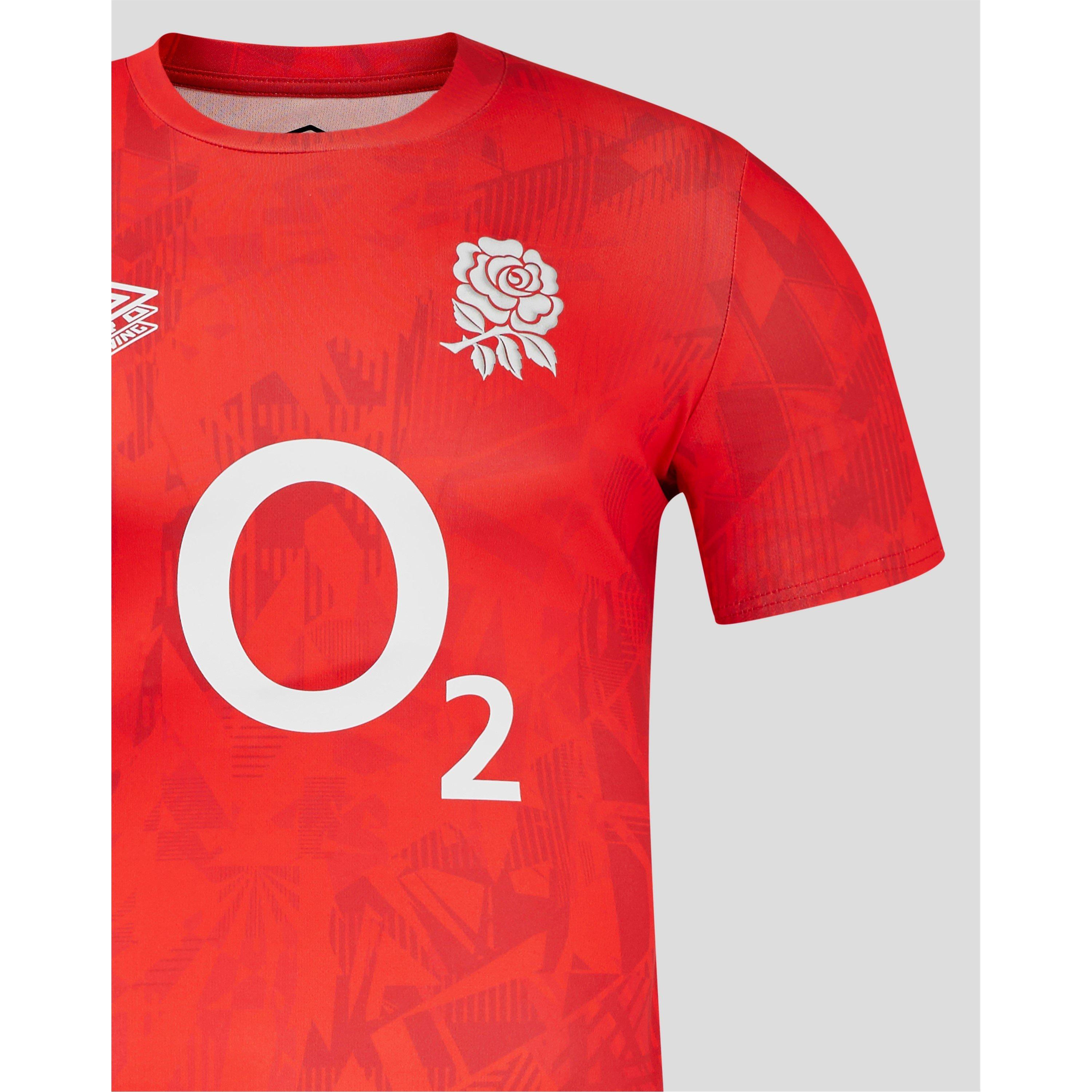 Umbro England Rugby Red Roses Warm Up Shirt 2024 Womens