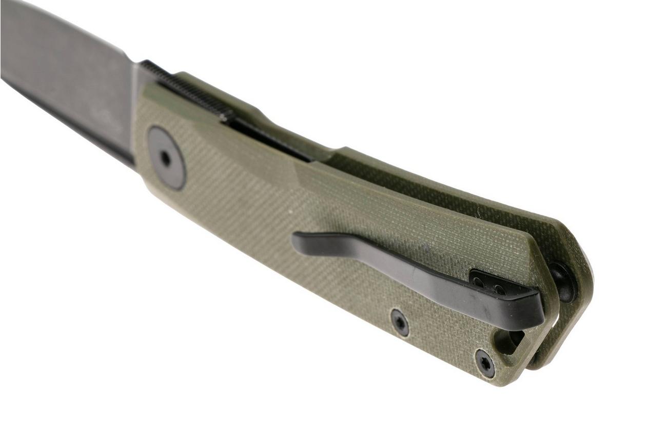 Real Steel Luna Phantom Flipper 7007GB Blackwashed D2, OD Green G10, zakmes, Jakub Wieczorkiewicz design