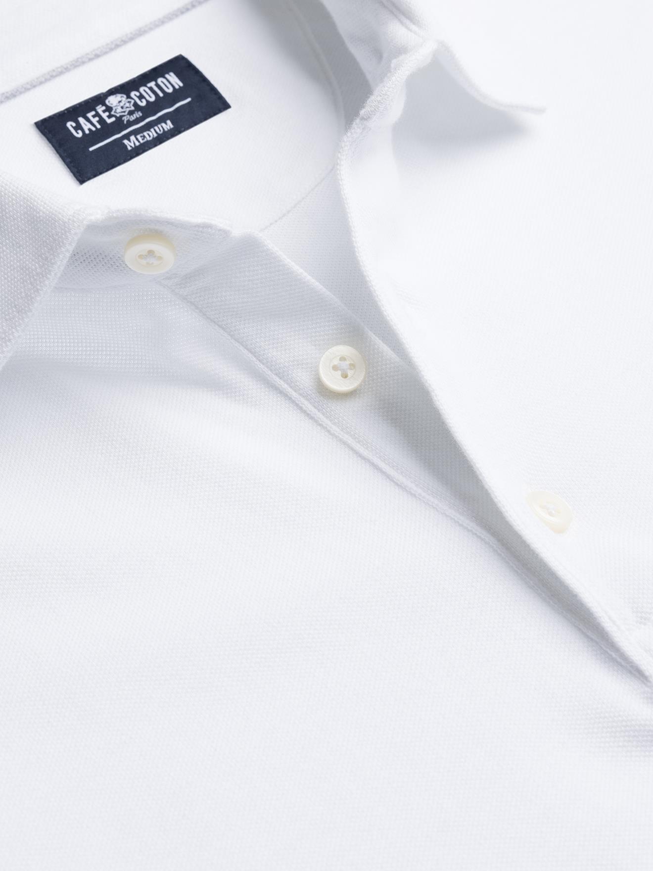 Polo Héritage en piqué blanc