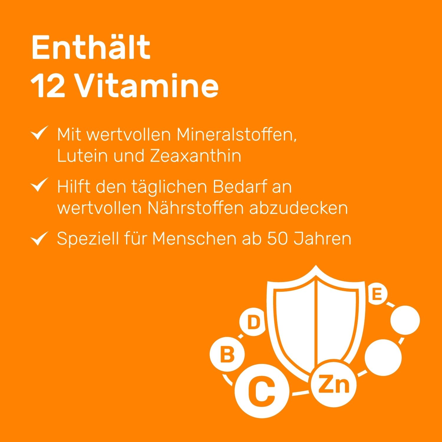 EUNOVA® Langzeit 50+ - Multivitaminpräparat für Menschen ab 50 Jahren