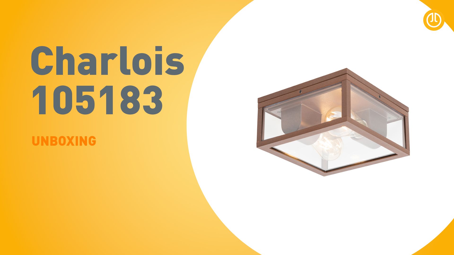 Industriële plafondlamp roestbruin IP44  2-lichts - Charlois