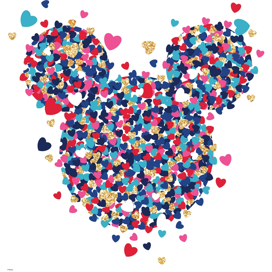 Room Mates  Minnie Maus Confetti Herz Mehrfarbig