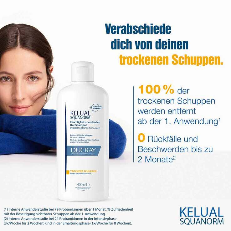 Ducray Kelual Squanorm Anti-Schuppen Shampoo trocken, 400 ml