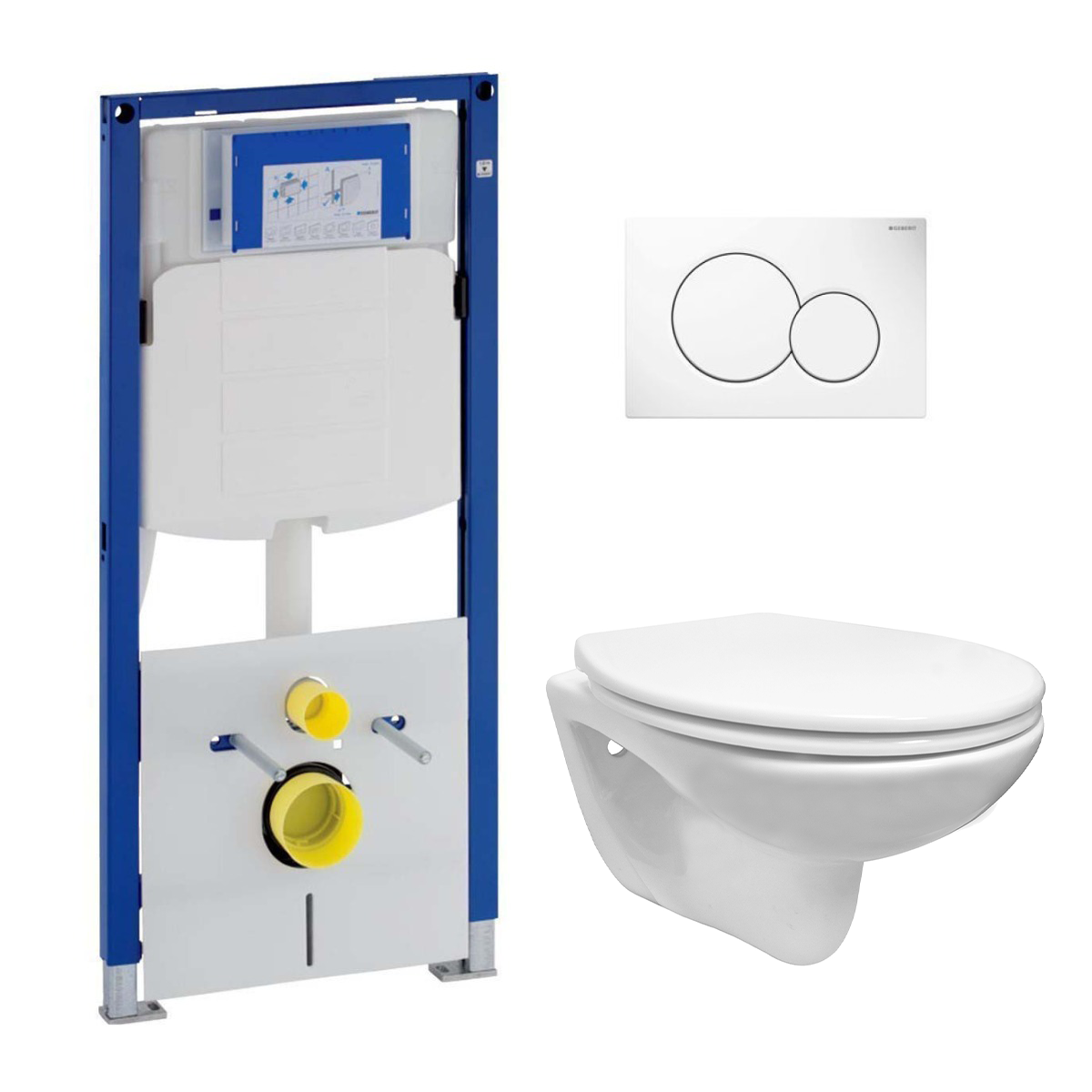 Geberit UP320 toiletset met Plieger Basic toilet en standaard zitting