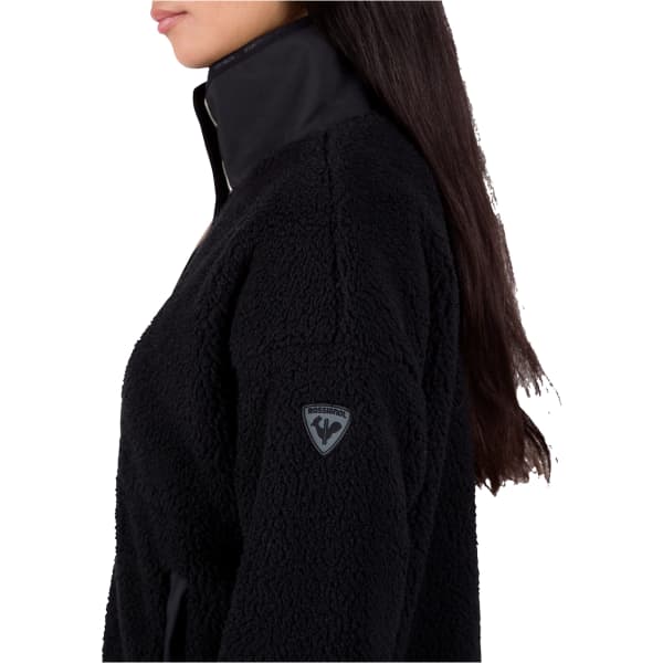 Veste polaire ROSSIGNOL W CURLY FLEECE SNAPS BLACK