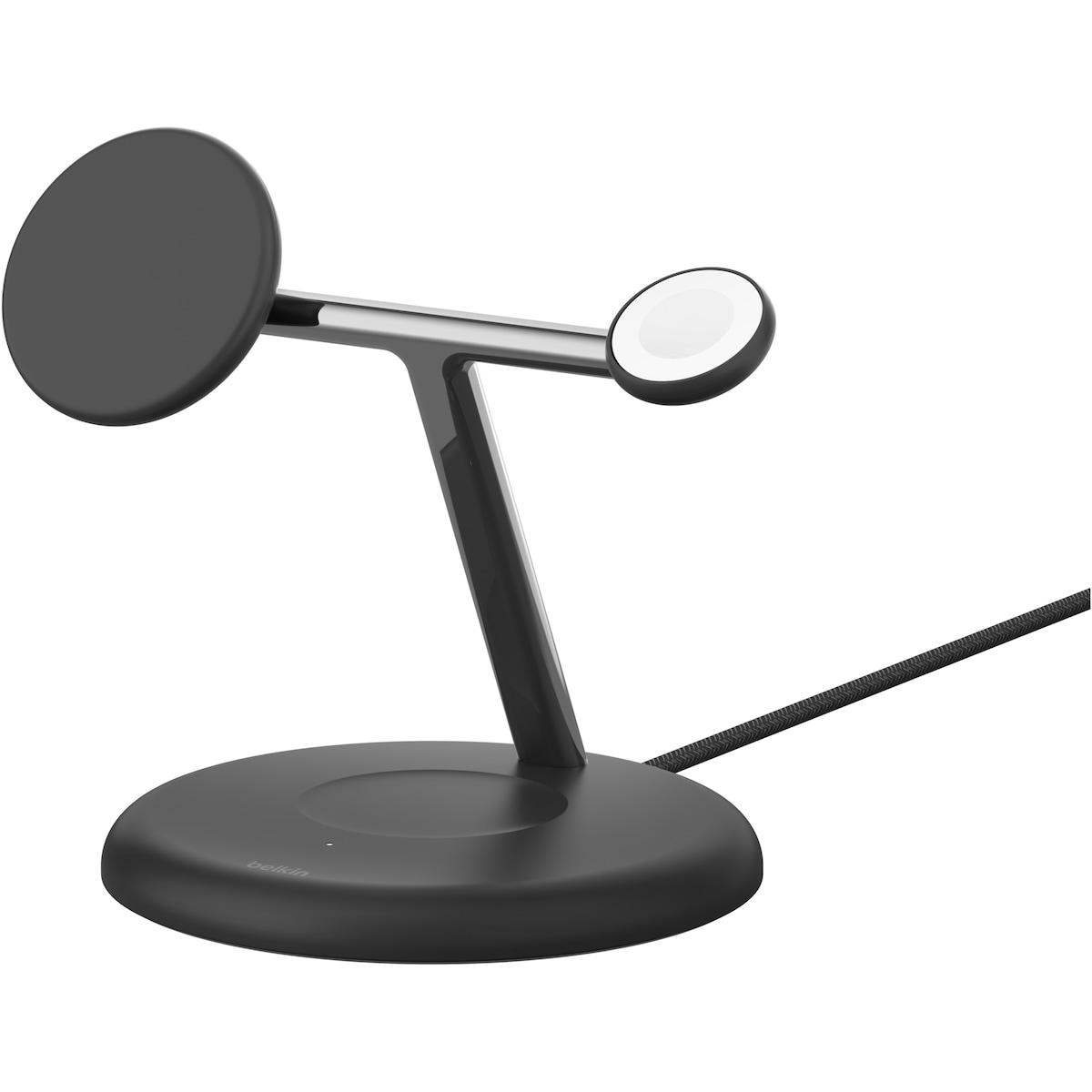 Belkin BoostCharge Pro 3-in-1 Qi2 trådløs ladestasjon (sort)