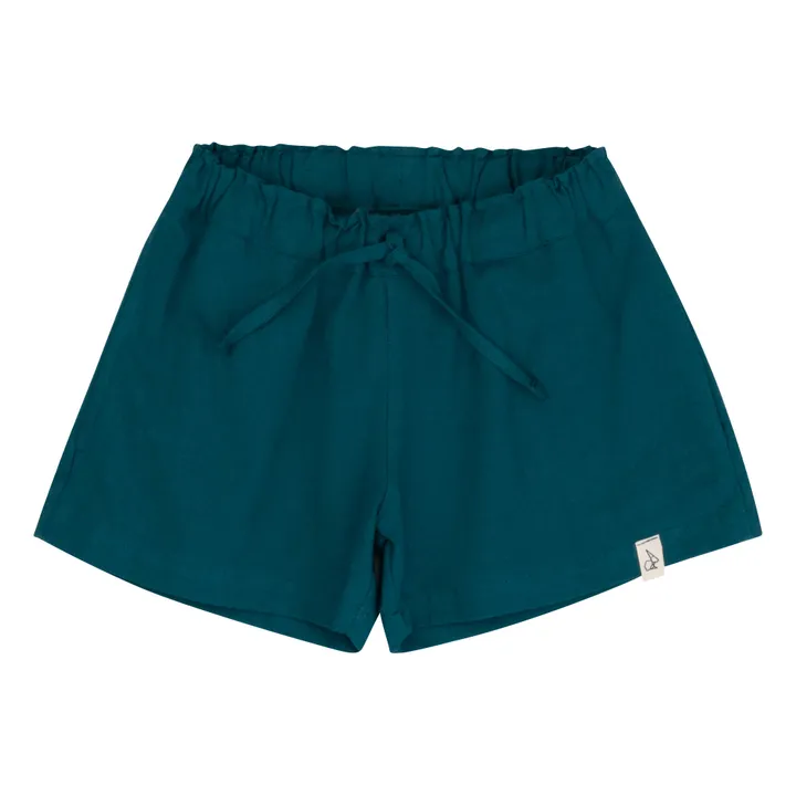Bonnie & The Gang Short Pablo Coton Bio | Bleu Vert