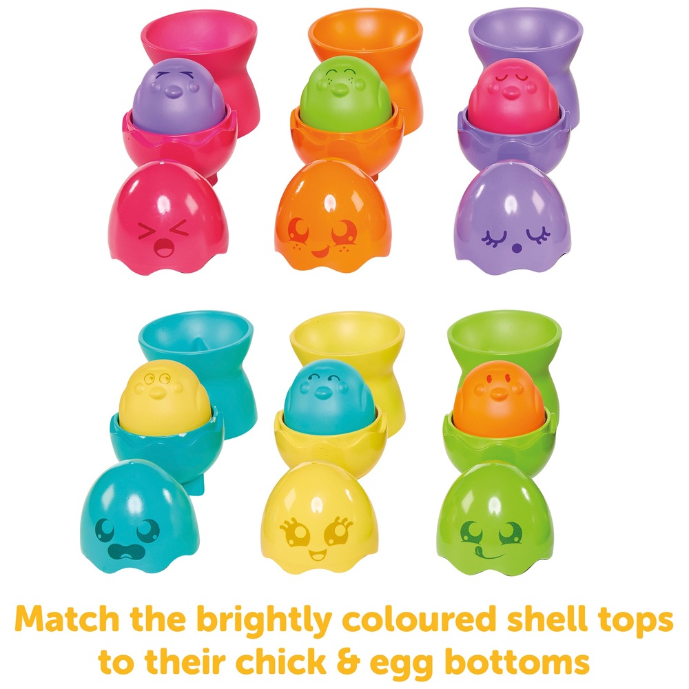 TOMY Toomies Versteck- und Quietsch-Eierstapel