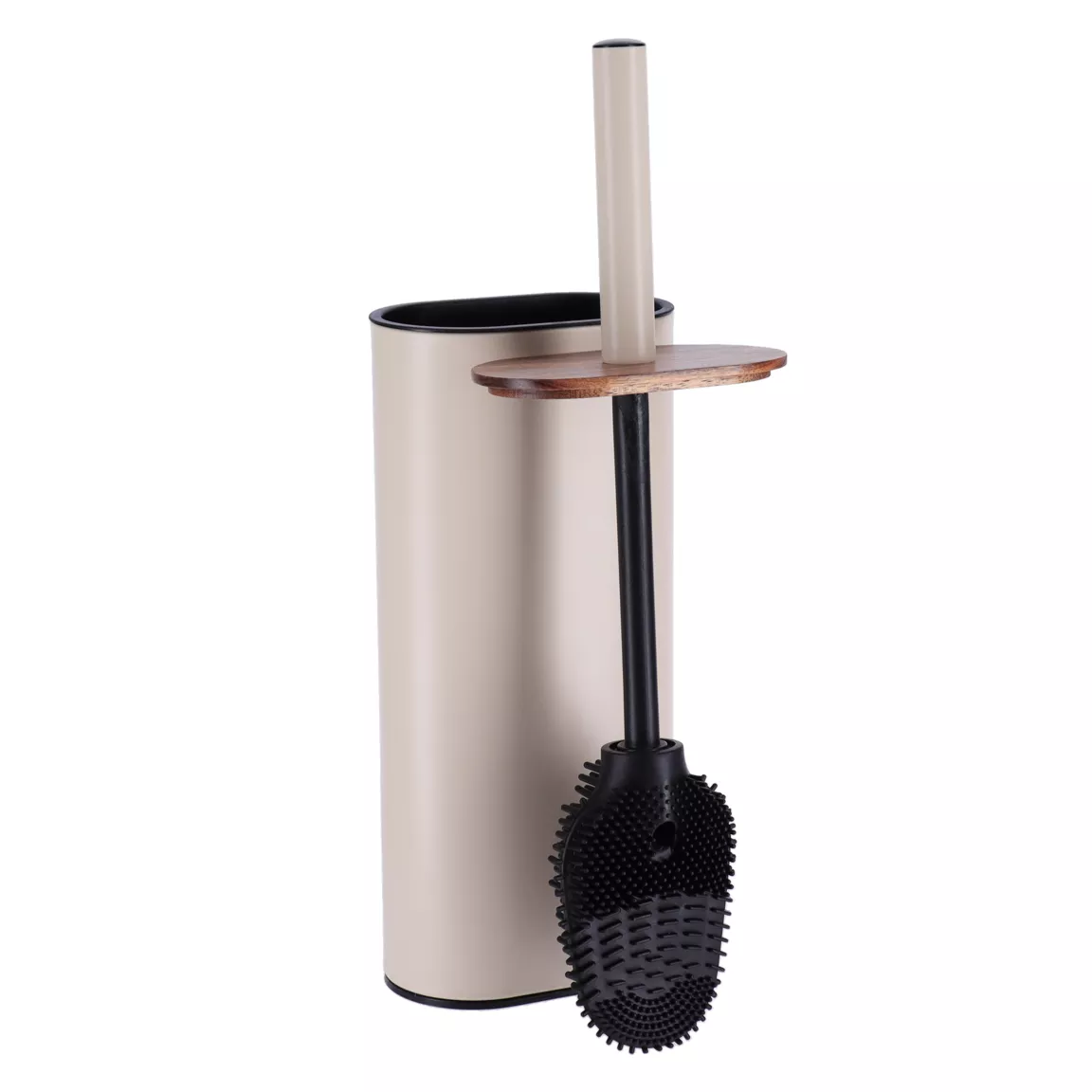 Brosse WC couvercle acacia Season Color Beige