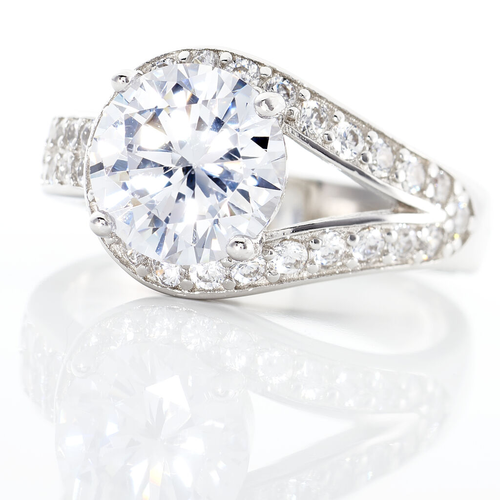 Bague Melisse Argent Blanc Oxyde De Zirconium