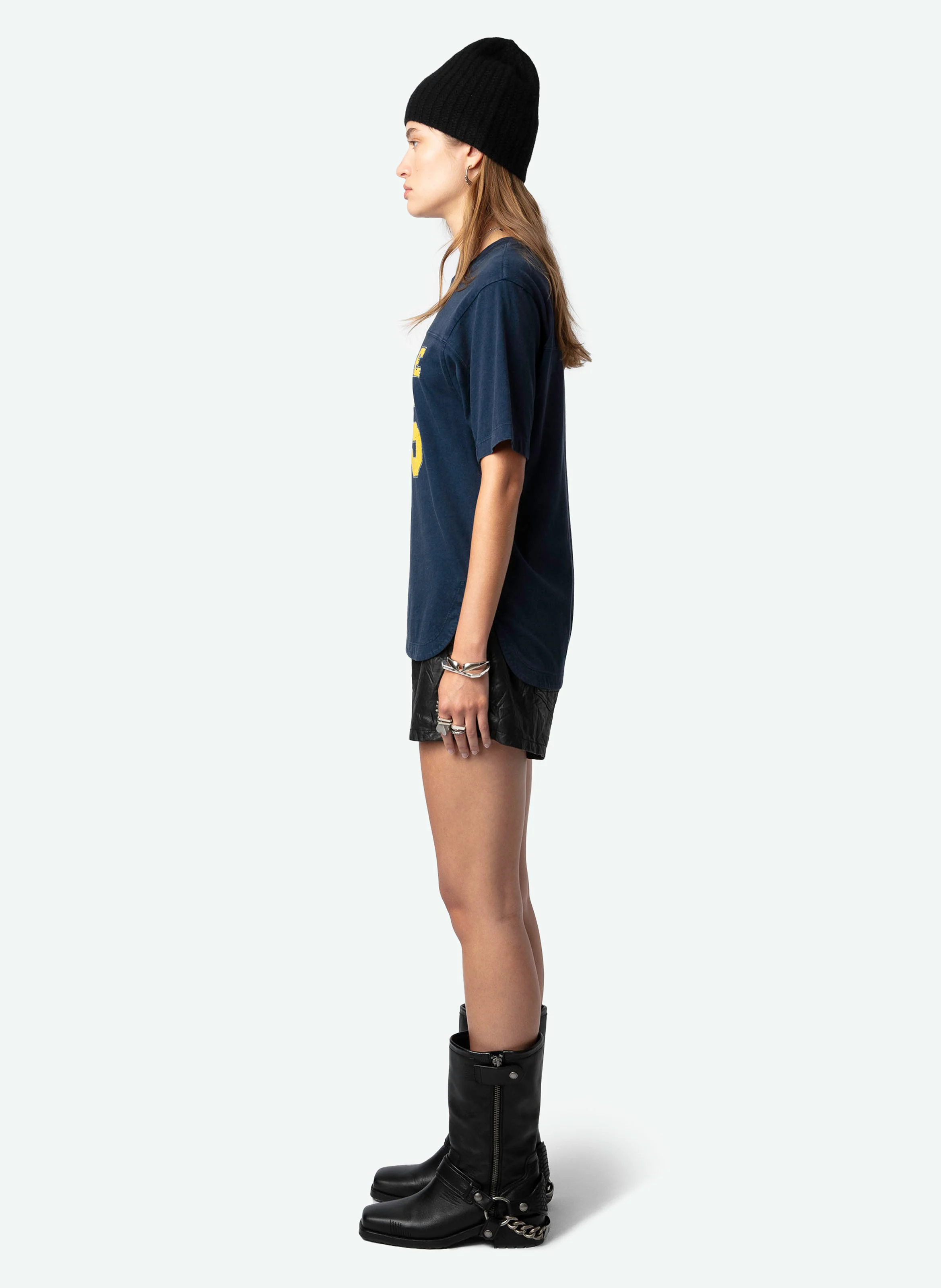 BOW - Tee-shirt imprimé en coton biologique| Bleu