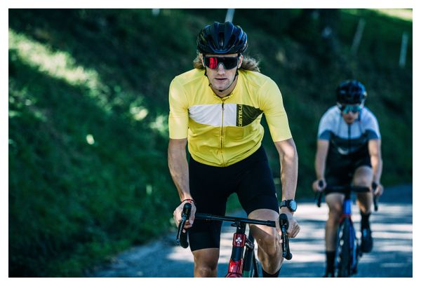 Maillot Manches Courtes Castelli Prologo 7 Jaune/Gris Clair