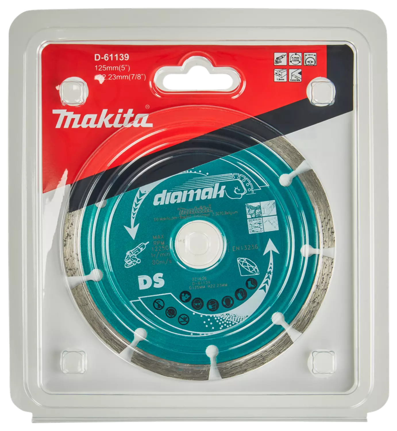 Makita P-45761 / D-61139 Diamantdoorslijpschijf - 125 x 22,23mm - universeel