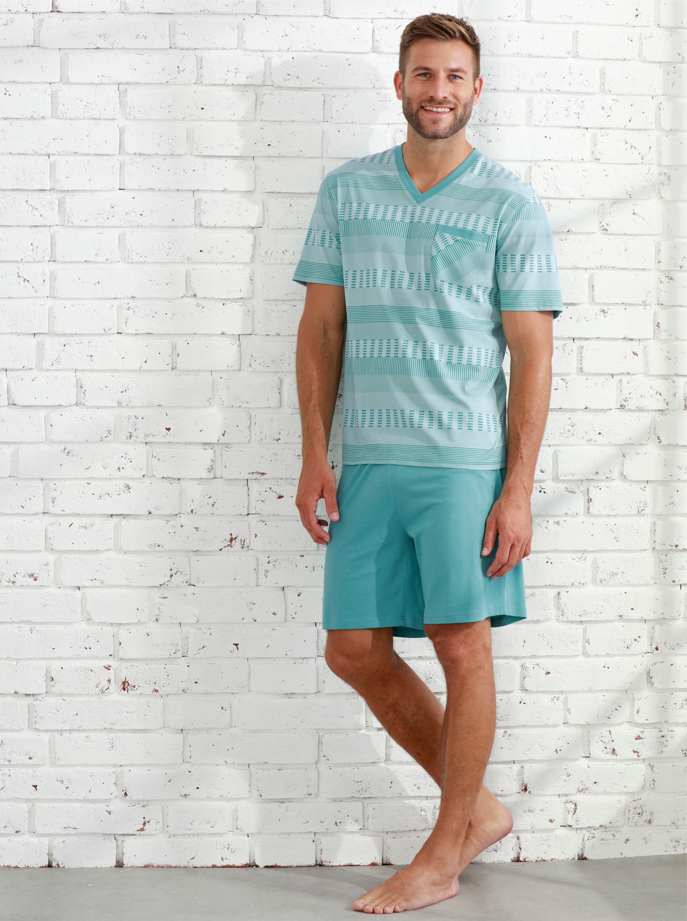 wäschepur men Shortys in ozean + mittelblau