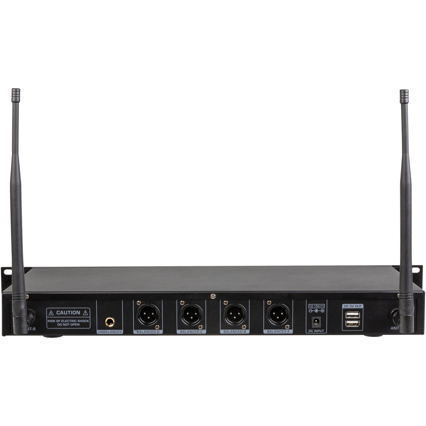 JB systems HF-PRO QUAD 4-kanaals draadloze microfoonontvanger (514 - 542 MHz)
