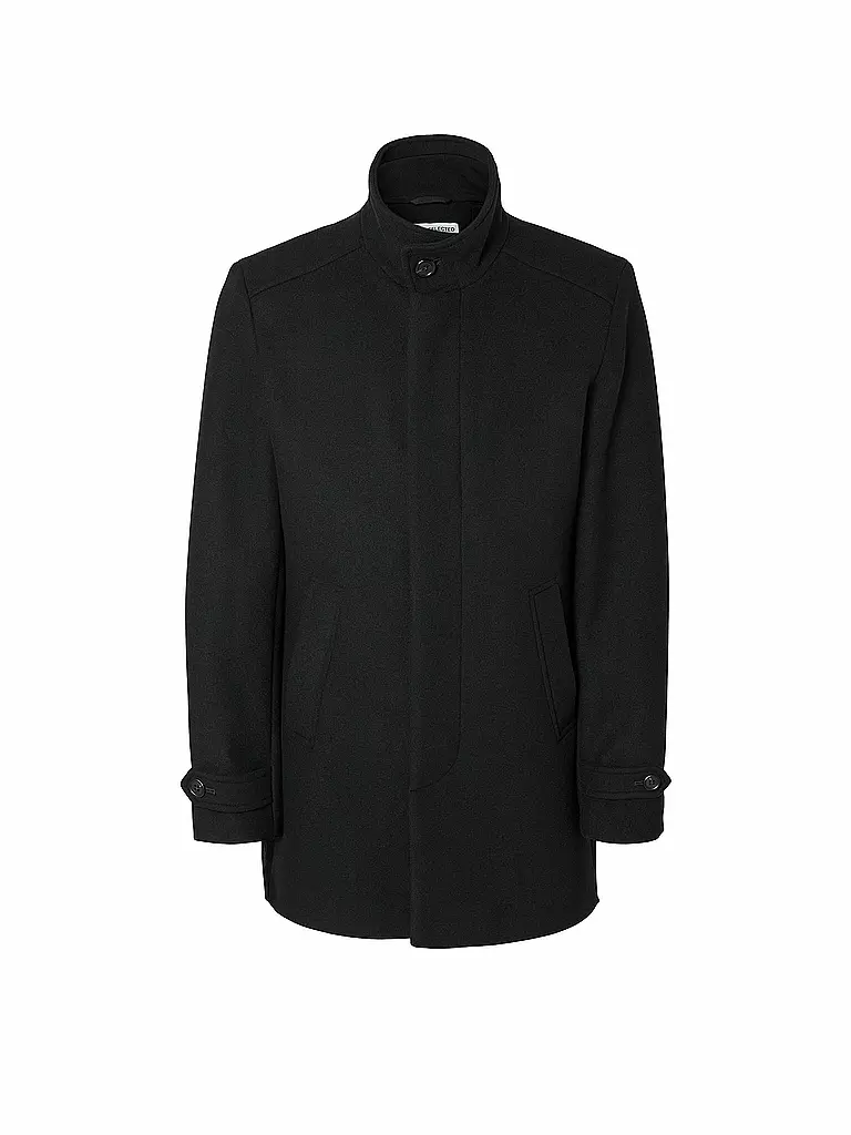 SELECTED Wollmantel SLHNEW schwarz