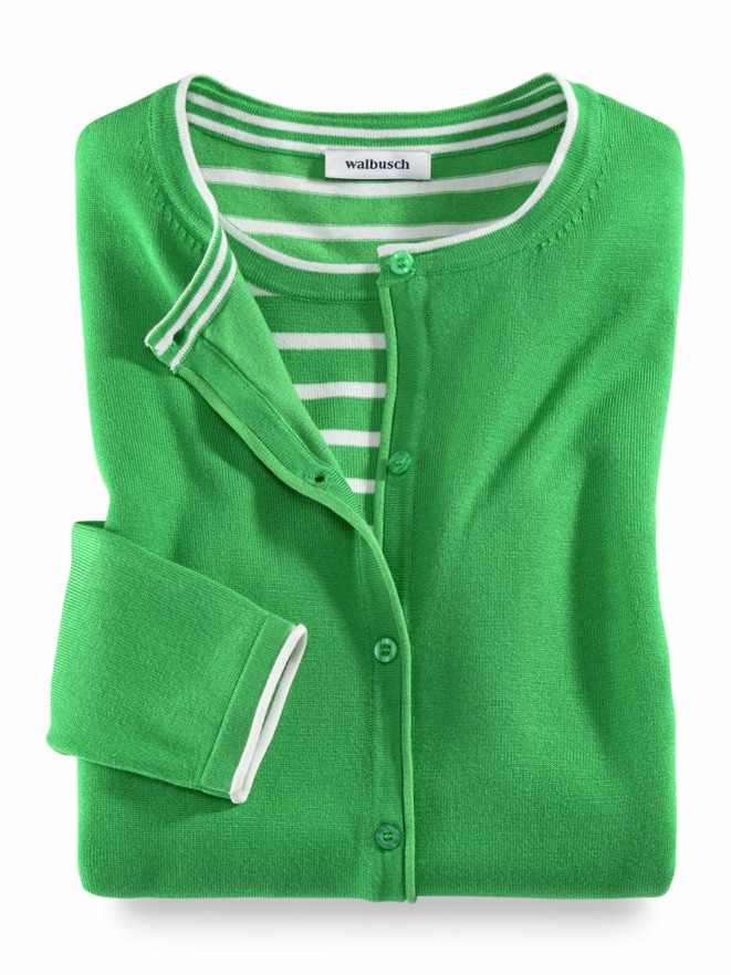 Hautschmeichler-Twinset Ringelmix