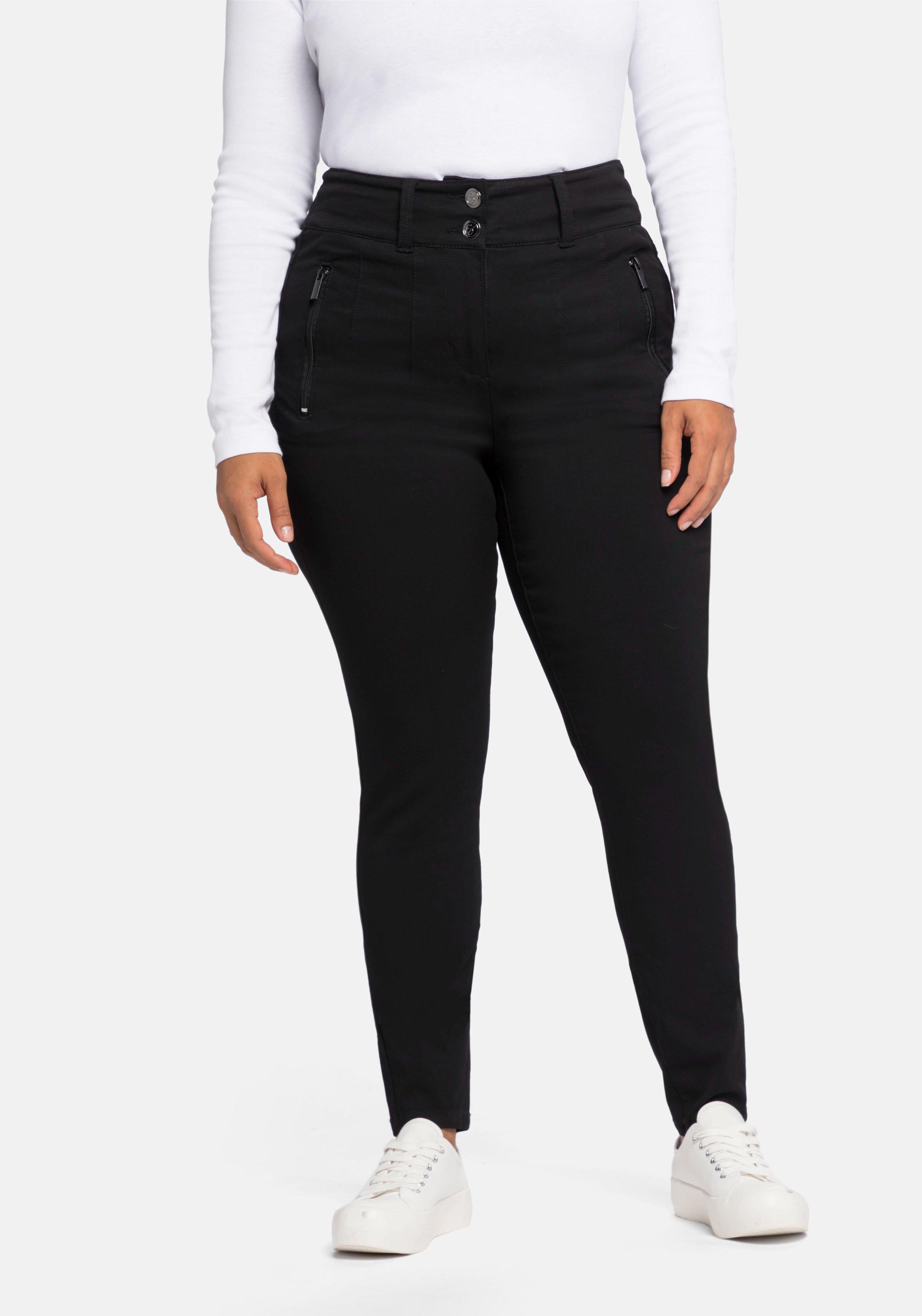 Skinny Hose mit High-Waist-Bund, superelastisch