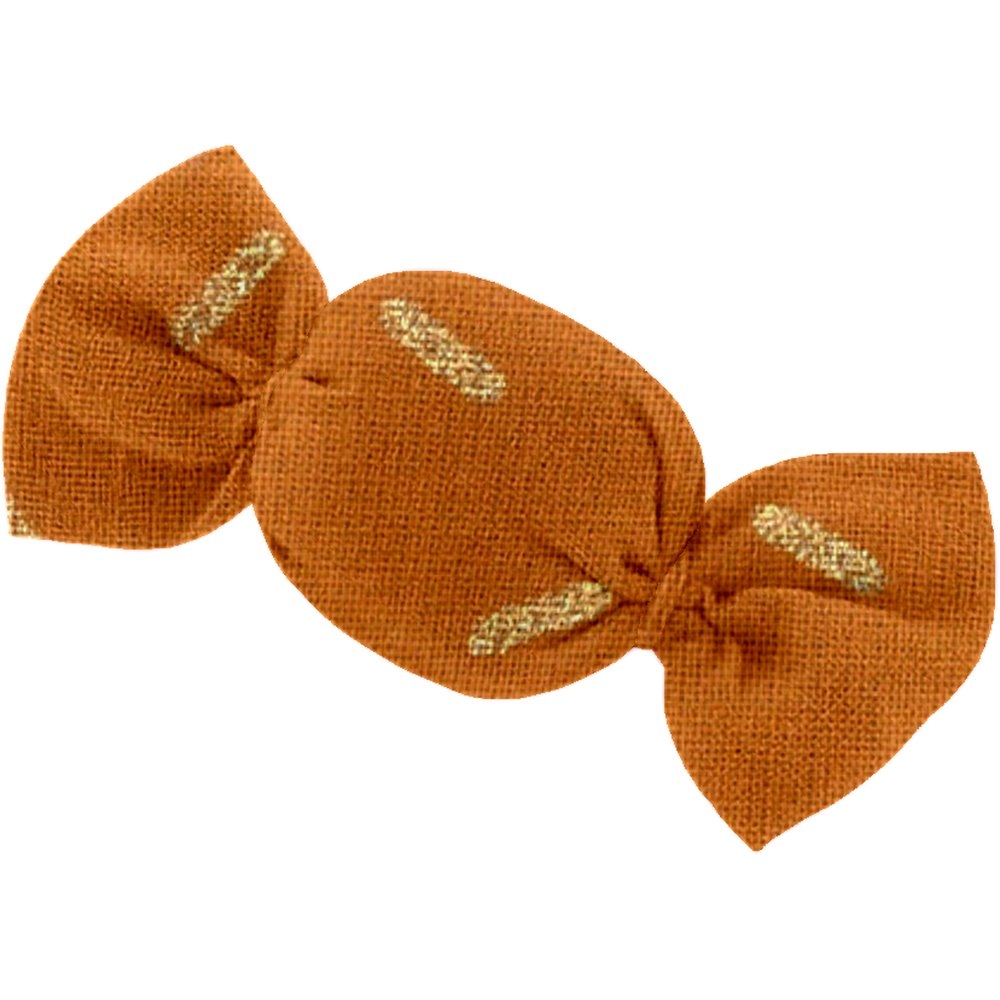 Petite Barrette Mini Bonbon Paille Dorée Caramel